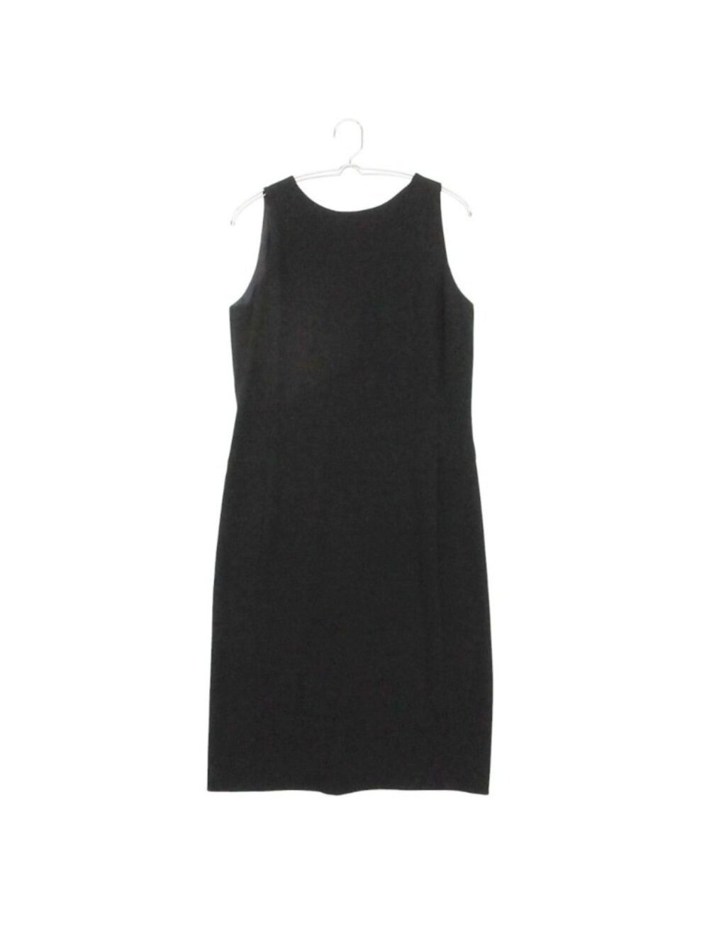 Max Mara S Dress Long Length Sleeveless Back Belt Black